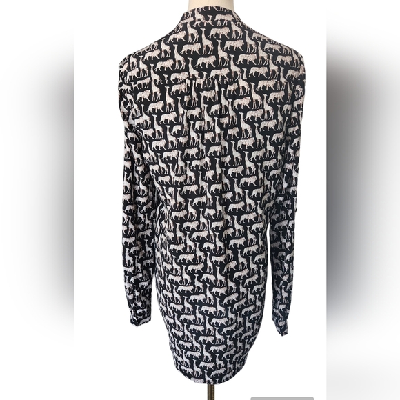 Diane Von Furstenberg African Animal Print Top - Size 4 - Picture 4 of 11